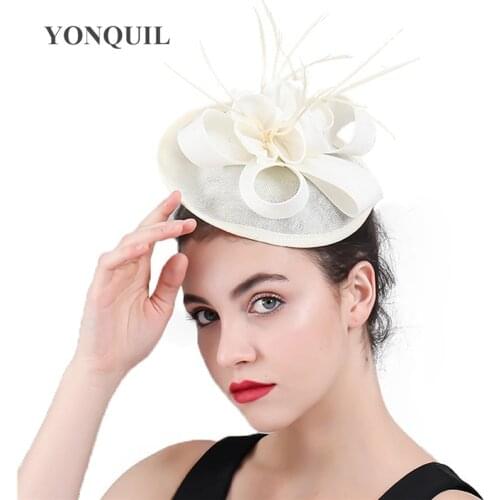 Classic Hoops Hair Fascinatos Accessories Hats Headbands Women Handmade Church Wedding Fedora Church Cocktail Headwear Hairpins