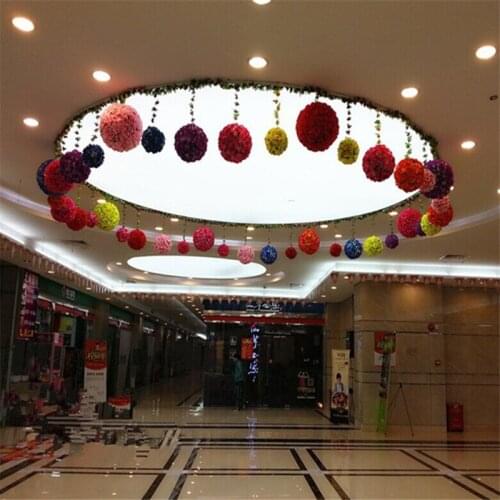 10Inch 25cm Wedding silk Pomander Kissing Ball flower ball decorate artificial flower for wedding garden market decoration