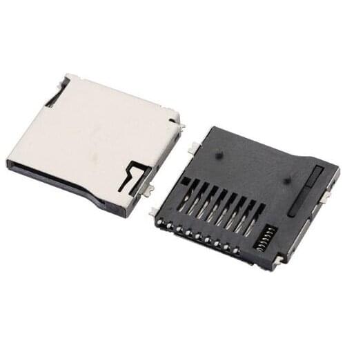 10PCS Push-Push Type TransFlash TF Micro SD Card Socket Adapter Automatic PCB Connector