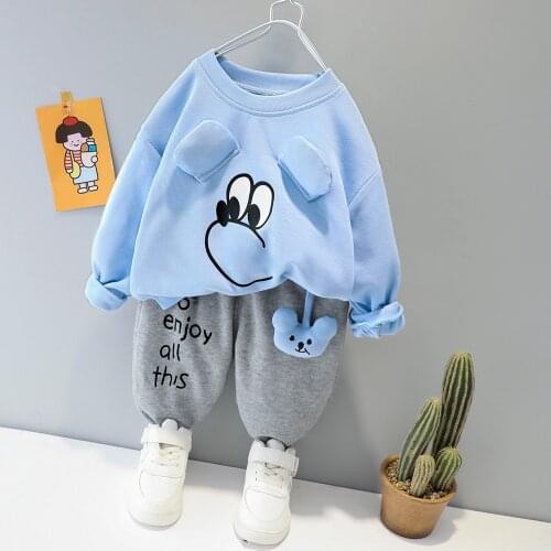 Baby Fashion Cotton Clothing Suits Children Boys Letter Printing 2 Pcs/Suits Style Toddler Sport Cloth Sets Tracksuits 0-5 Ages