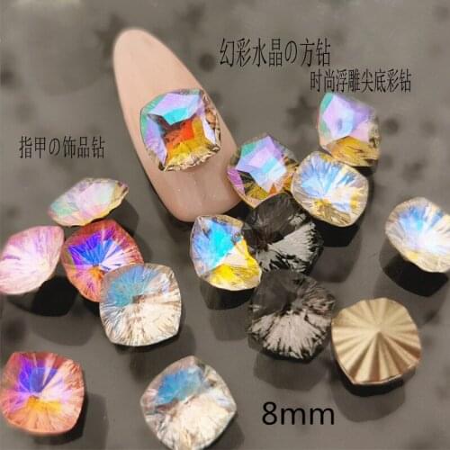 20pcs/pack Korea 3D Kawaii Nail Art Accessories Glitter Rhinestone Nail Parts Charm Jewelry Nail Tips Supplies for Professionals