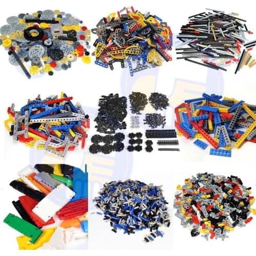 200Grams Technic Gear Studless Beam Arms Pin Connctor Axle chain Panel Chain Link Parts Fit for LEGO MOC Brick Bulk DIY Toys