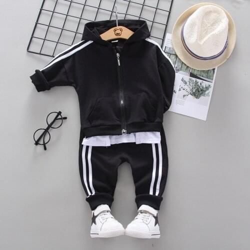 2020 Spring Toddler Baby Boy Girls Casual Hoodies Jacket Top Pants 2pcs/Set Infant Outfit Kids Clothes Fashion Sport Tracksuit