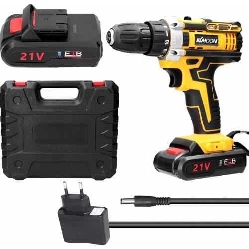 21V Cordless Electric Drill Brush Motor 2 Speeds Adjustment 18 Gears of Torque Adjustable Holes Drilling Machine Cordless drill