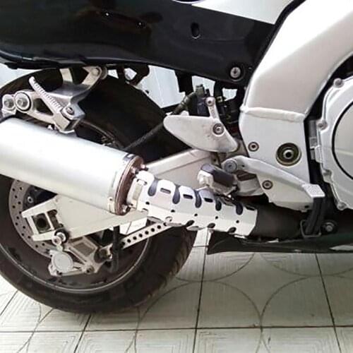 85% Hot Sales!!! Motorcycle Exhaust Muffler Pipe Protector Metal Heat Shield Cover with 3 Clamp