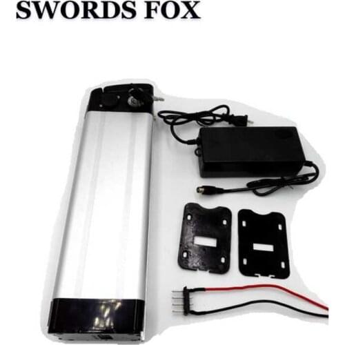 SWORDS FOX 36V 18AH Bottom discharge electric bike battery lithium battery power battery,Aluminum housing,BMS with charger