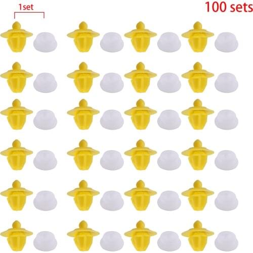 CITALL 100Pcs/Set Car Door Moulding Wheel Arch Trim Clips Fit For Land Rover Discovery 3 4 Range Rover Sport Freelander 1 2