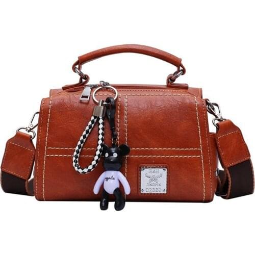 Elegant Hand-sewn Womens Shoulder Bag Soft PU Leather Crossbody Bag for female All-match Casual Designer Ladies Daily Handbags