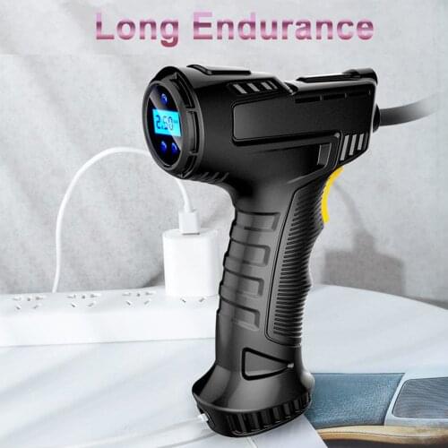 Electric Tire Inflator Portable Air Pump Inflation for Car Motorcycle Bike HandHeld Digital Wireless Inflatable Tire Air Pump