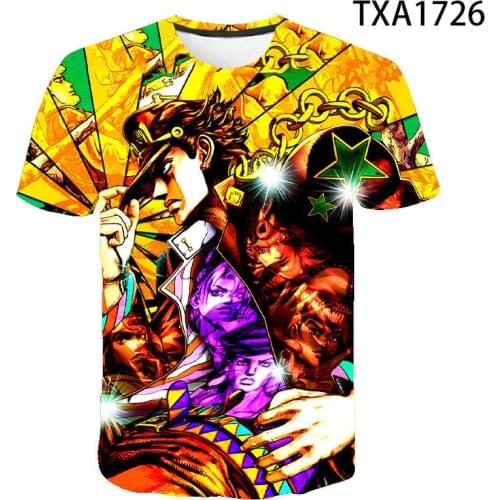Summer Jojo Bizarre Adventure Printed 3D T Shirts Casual Streetwear Boy Girl Kids Fashion Cool Men Women Children Cotton Tops
