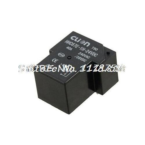 DC 24V Coil SPST 4 Pin 40A Mini Power Relays PCB Type HHC67E-1H(T90)