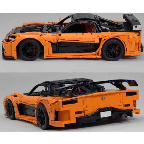 MOC Hans Speed RX-7 Racing VeilSide Fortune Car Building Blocks Kit Opened The Door Bricks Passion Vehicle Children Toys Gifts