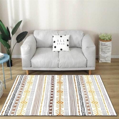 Morocco Ethnic-Style Rug Simple Geometric Diamond Dark Blue Yellow Pink Beige Carpet Living Room Bedroom Bed Blanket Bath Mat