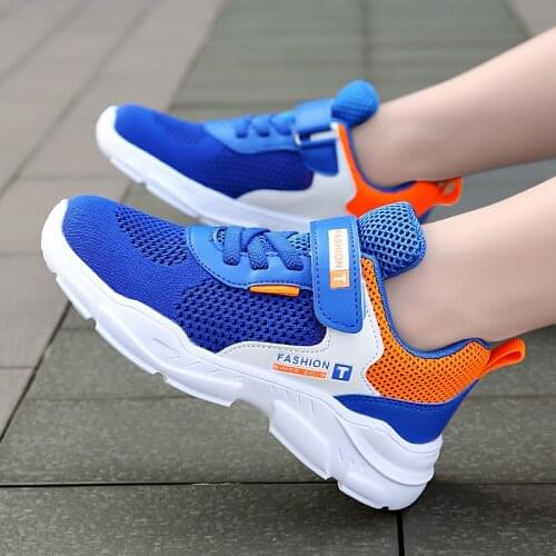 2021 Autumn New Boys Running Shoes Sneakers For Kids Mesh Big Children Shoes Boys Sports Shoes Fashion Kids Tenis Shoes Outdoor