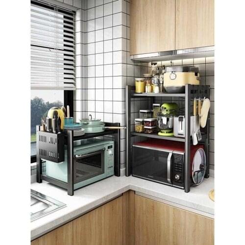 Egouttoir Vaisselle Mutfak Malzemeleri Adjustable Microwave Shelf Cozinha Cuisine Cocina Kitchen Storage Rack Holder