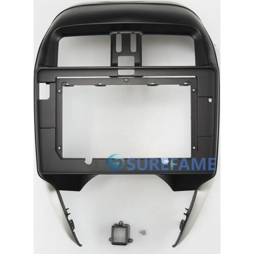 10.1 inch Car Radio Facia Panel for 2014+ Nissan Sunny N17 (Left Wheel) Fascia Dash Kit Install Console Trim Plate Adapter Bezel