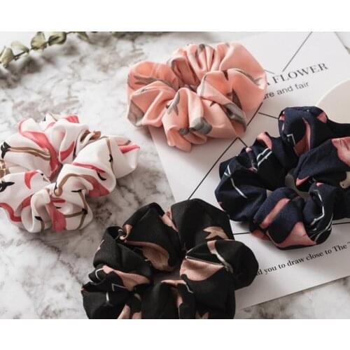 Fashion womens lovely print Elastic Hairbands cute hair Scrunchies girls Hair Tie Accessories Ponytail Holder