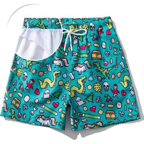 Summer New Men Breathable Beach Shorts Men Sexy Swimwear Bikinis Surf Swimsuit Swim Briefs Beachwear Run Gym Sports Shorts