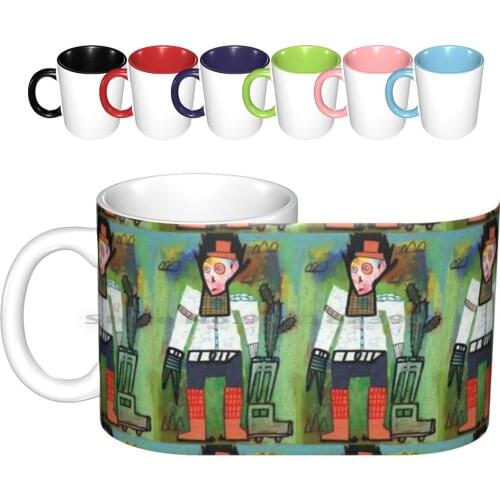 Cactus Man Ceramic Mugs Coffee Cups Milk Tea Mug Collage Acrylic Hat Car Cactus Stamp Sheep Popular 2020 Fashion Most Popular