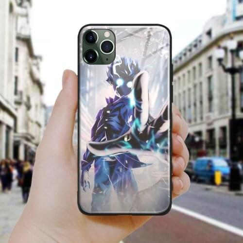 Mob Psycho 100 Real life art Soft Silicone Glass Phone Case Cover Shell For iPhone SE 6 6s 7 8 Plus X XR XS 11 12 Mini Pro Max