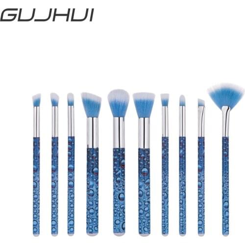 10Pcs Makeup Brushes Set Eye Shadow Eyebrow Eyeliner Blush Loose Foundation Powder Professional Lip Women Cosmetic Tools