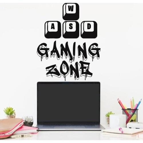 Game Zone Wall Stickers Playrooom Wall Decals Wall Vinyl Mural Room Decors Home Decoration Game Home Bedroom Decor M375