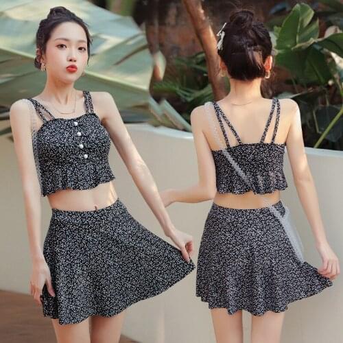 2021 New Fashion Ladies Small Fresh Swimsuit Sexy High Waist Open Back Split Swimsuit Swimwear