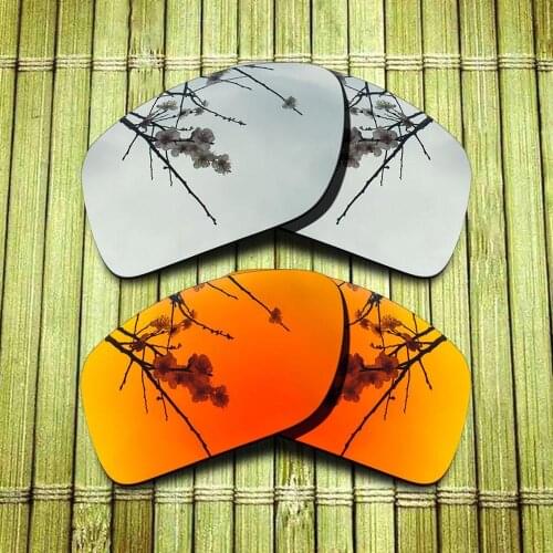 Polarized Replacement Lense For-Oakley Big Taco Sunglasses Frame True Color Mirrored Coating - Chrome & Red Combine Options