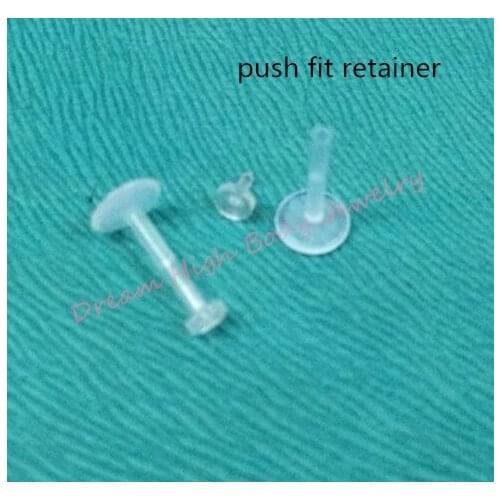 Push Clear Retainer Monroe Lip Stud Ring Tragus Fit Labret 1.2x8mm 10mm Bar 100pcs New Jewelry for women
