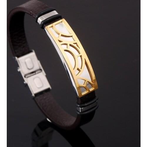 CIBOCIBO Luxury Bracelet Men 2021 Fashion Leather Classic Wristband Bracelet Men Braided Vintage Punk Men Gifts Pulsera Hombre