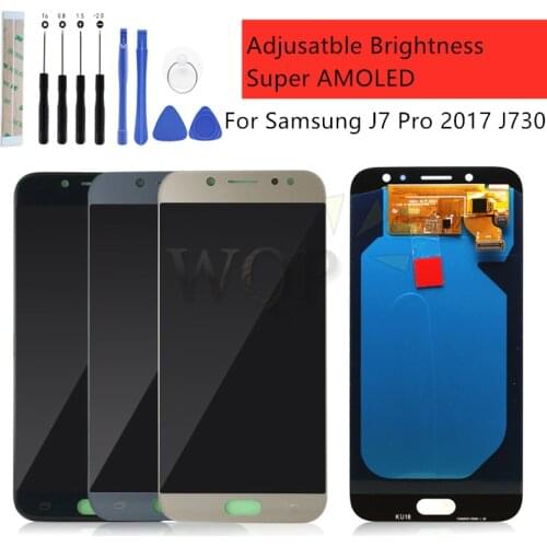 Super AMOLED For samsung galaxy j7 2017 display j7 pro lcd J730 LCD Touch Screen lcd Digitizer Assembly pantalla Replacement