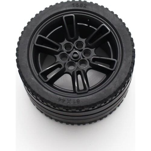 Technology 23800 23799 Wheel 62.3D.x42mm Car Racing Large Tire 81.6X44ZR Straight Tread 911 Compatible with Accessories