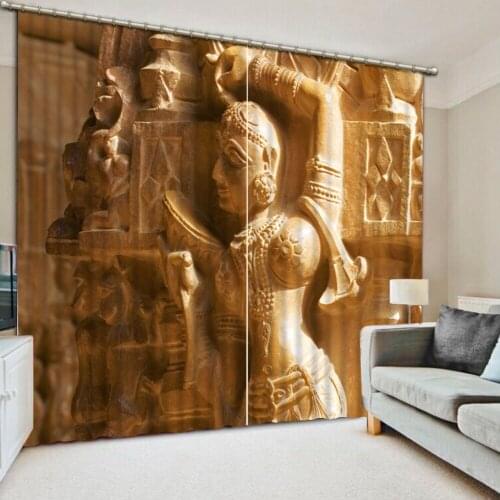 European Style Curtains Custom 3D Curtains For Living Room Bedroom 3D Photo Window Curtain Home Decorative
