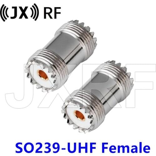 2PCS PL259 SO239 UHF 2 Dual Female Connector Socket UHF Female To UHF Female Short Solid Brass Straight Coaxial RF Adapters