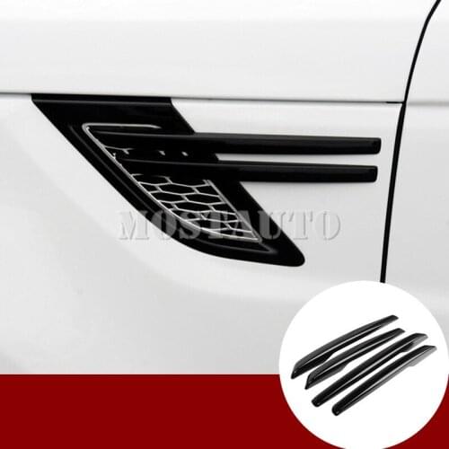 ABS Fener Side Air Vent Cover Trim For Land Rover Range Rover Sport 2014-2017 4pcs Black/Silve Car Accessories Interior