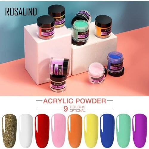 ROSALIND Acrylic Powder Gel Of Nails Extension Builder Crystal Dipping Powder Nail Art Carving Decoration For Manicure