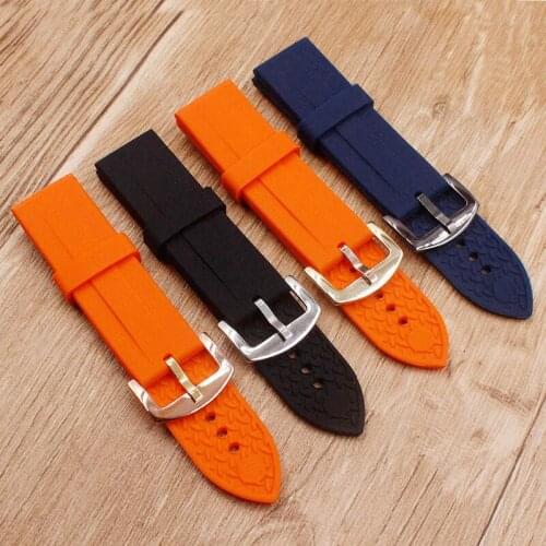 Watch Accessories Soft Silicone Strap For Armani AR5977AR5978AR5985 23mm Mens Watch Strap