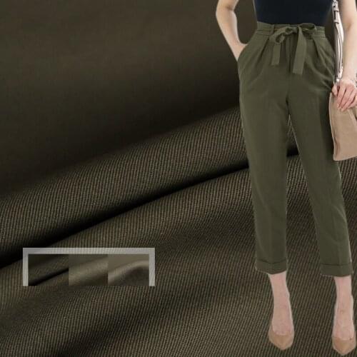 White waxberr Elastic Single-Yarn Drill Cotton Fabrics Garment Materials Women Pants Windcoat DIY Sewing Cloth Freeshipping