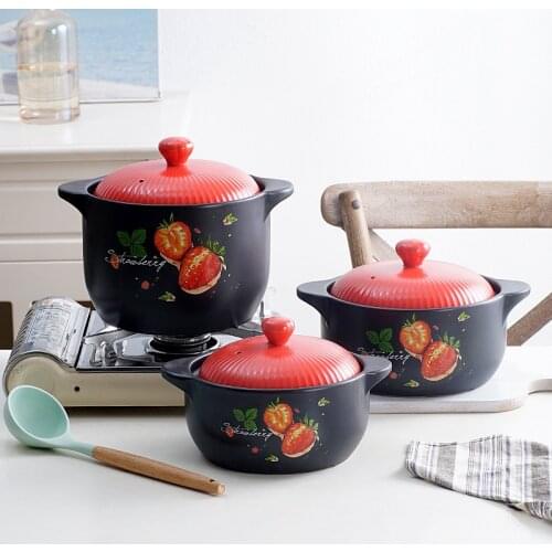 Ceramic Large Casserole Household Soup Stew Pot Heat Resistant Temperature Casserole Kitchen Accessories Cazuela Home Items DI50
