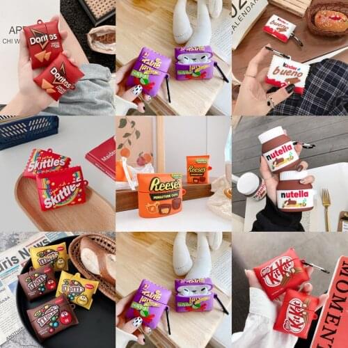 3d natural artesian Water case For AirPods 2 1 3 Pro Chocolate chip cookies box soft silicone Wireless bluetooth earphone cover