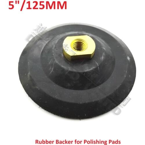 DIATOOL 5inch Rubber back pad for diamond polishing pads M14 backer Soft and strong body