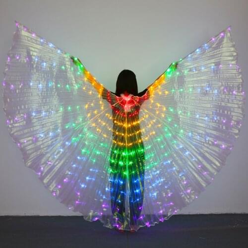 Halloween Large Colorful Luminous Butterfly LED Belly Dance Wings