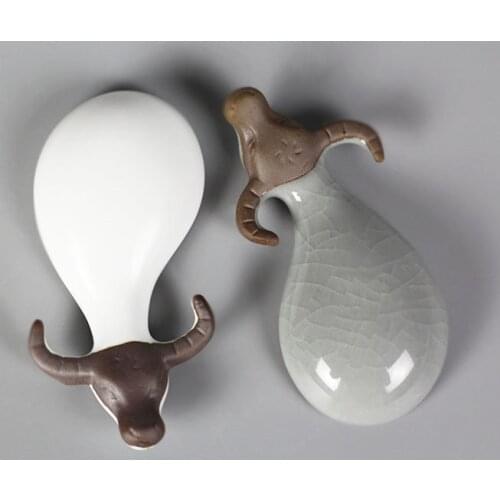 Ceramic Ruyao Purple Sand Rabbit Deer Buffalo Tea Pet Boutique Ornament Tea Play Handmade Ge Kiln Tea Pet Tea Accessories