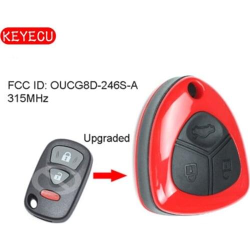 Keyecu Upgraded Replacement Remote Key 3 Button for Suzuki XL7 Grand Vitara Aerio 2005-2007 Fob FCC ID: OUCG8D-246S-A