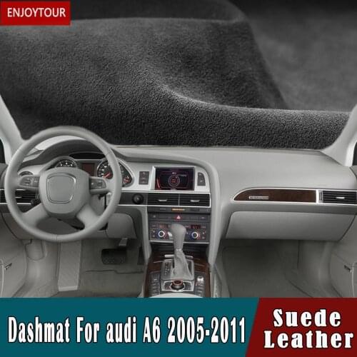 For audi a6 s6 rs6 c6 allroad avant 2005 2011 Suede Leather Dashmat Dashboard Cover Pad Dash Mat Carpet nonslip Car-styling