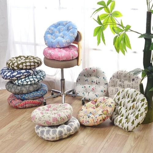 Round style cotton and linen cushion round meditation cushion Japanese futon cushion seat cushion chair cushion
