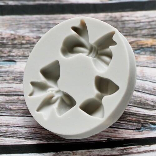 Mini Baby Bow Chocolate Jelly Mold Birthday Party Cake Decorating Tools DIY Silicone Fondant Cake Mold Random