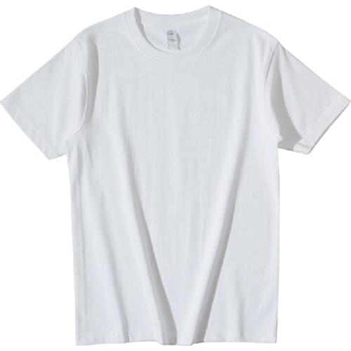 Male High Quality Thick 300g Cotton Summer Oversize Broad Shoulders Short Sleeve O-Collar T-shirt Men Tops Clothing Wholesale