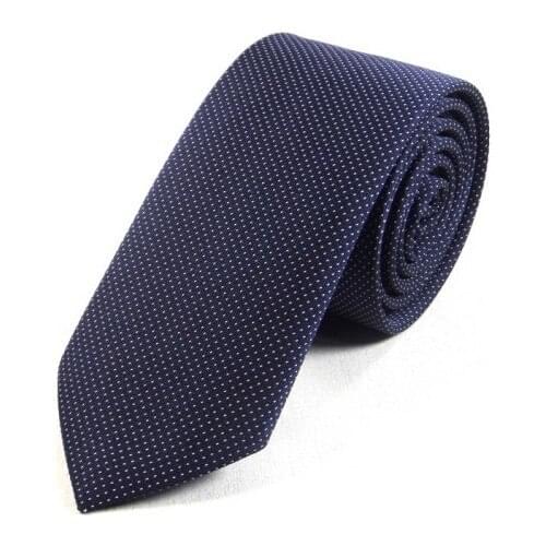 Mens fashion tie navy blue pattern Plain Tie Navy Blue White Small Pattern Plain Simple Slim Tie