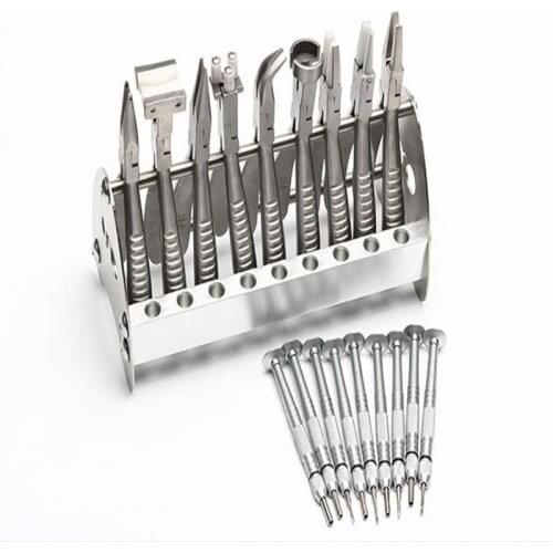 Glasses repair tool set Glasses tool pliers set Glasses repair pliers screwdriver with tool holder